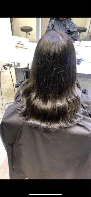 セミロング カラー Agu peachのヘアスタイル