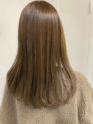 セミロング カラー 🎀暖色カラー🎀 おかだみほのヘアスタイル