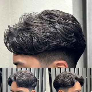 ショート パーマ メンズ トミモト アユムのヘアスタイル