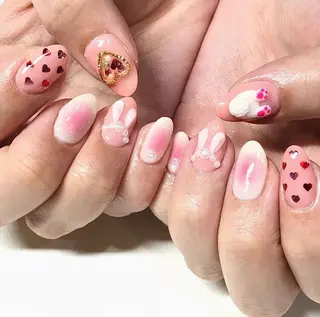 ネイル 渋谷/チップ長さ出し 👑アプレgel-xのネイルデザイン