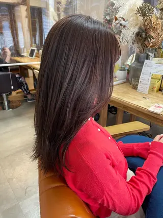 ミディアム カラー 英語ok sohee ソヒ 305号室のヘアスタイル