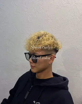 ショート カラー パーマ メンズ 👑中野区美容師👑 /石塚恒太郎のヘアスタイル