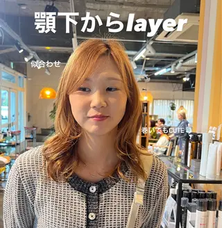ミディアム くまざき なな /パーマモデル募集中のヘアスタイル