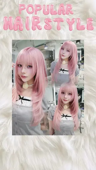 ロング ナナ♡レイヤーカット ♡似合わせカラーのヘアスタイル