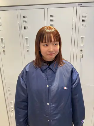 ミディアム カラー 山本 愛永のヘアスタイル