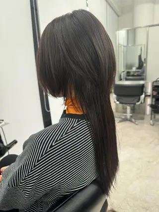 ロング カラー 梅田茶屋町ヘッドスパ &艶カラー りほのヘアスタイル