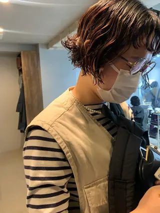 ショート パーマ ボブパーマコテ巻き風 パーマNo1深江秀平のヘアスタイル