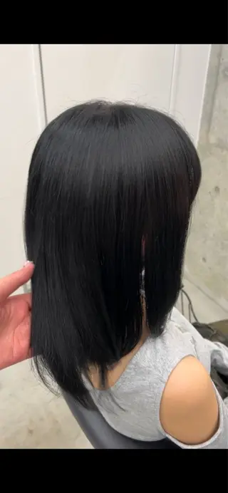 ミディアム MIO 艶カラー/ 縮毛/ブリーチ🫧‪のヘアスタイル