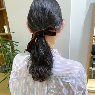 ミディアム パーマ 大橋 芽衣のヘアスタイル