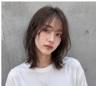 セミロング カラー パーマ 🌱透明感カラー🌱 レイヤー/コウスケのヘアスタイル