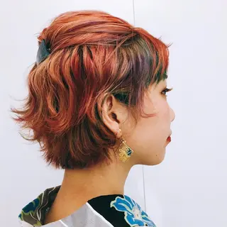 ショート カラー ヘアアレンジ enurk店 🍋 M I K U *のその他イメージ