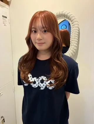セミロング nacoハイトーン ベージュ🍒のヘアスタイル