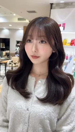 ロング 銀座/レイヤー 顔周りカット溝手優太のヘアスタイル