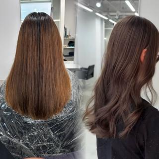 ミディアム ブリーチなし透明感 🪄aoi🤎のヘアスタイル