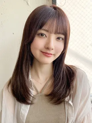 セミロング レイヤー×髪質改善✨ 渋谷/佐藤侑哉のヘアスタイル