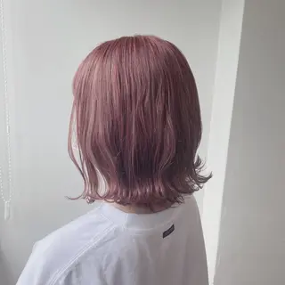 ミディアム カラー 𓏸レイヤー髪質改善 透けカラーカノン🫧のヘアスタイル
