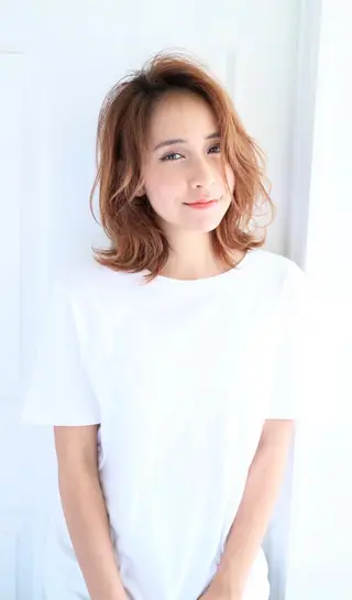 ミディアム カラー パーマ ひがし まさし JYUNESU副代表のヘアスタイル