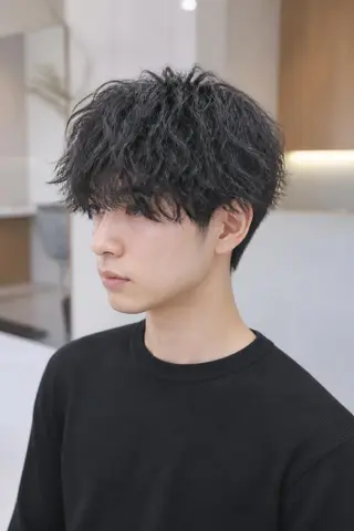 パーマ ショート メンズ 緑地公園メンズカット メンズパーマのヘアスタイル