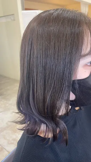 セミロング 端野七海 縮毛矯正のヘアスタイル