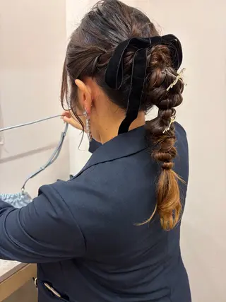 ヘアアレンジ チャコ|暖色 |ボブ•レイヤーのヘアスタイル