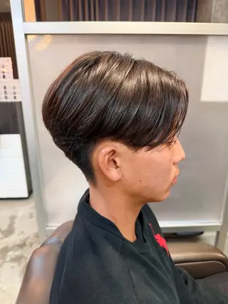 ミディアム パーマ メンズ 清水 寧生のヘアスタイル