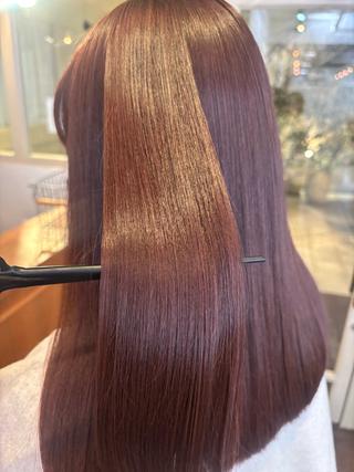 ロング カラー くいた あやなのヘアスタイル