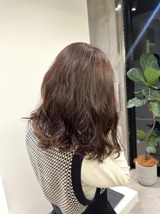 ミディアム パーマ 結衣/ 無料カットモデル🎀のヘアスタイル