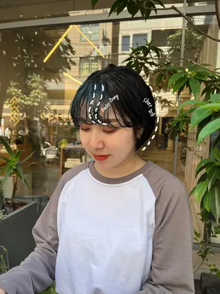ショート カラー 韓国好き🇰🇷 美容師MIKUのヘアスタイル