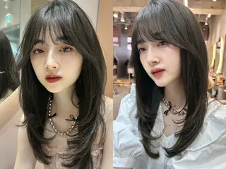 セミロング カラー 大宮縮毛矯正🩵 レイヤー 佐藤和のヘアスタイル