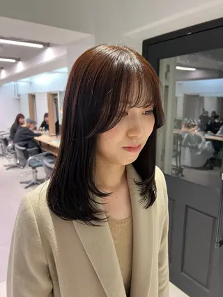 カラー うるぷるカラー 🤍 Naanoのヘアスタイル
