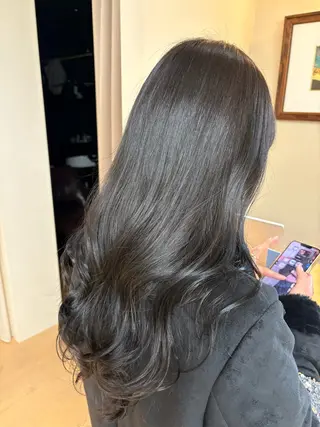 ロング カラー 暖色＊ベージュ ＊くらたあやかのヘアスタイル