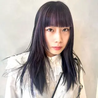 セミロング カラー デザインカラー/パー マ🦖外岡咲希🦖のヘアスタイル