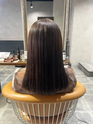 セミロング 天王町×韓国レイヤー 髪質改善 佐藤友茉のヘアスタイル