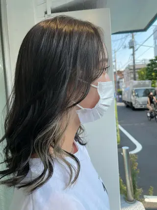 セミロング 店長福島成美/髪質 改善縮毛矯正/カラーのヘアスタイル
