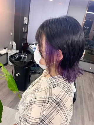 ミディアム カラー 坂井 水菜美のヘアスタイル