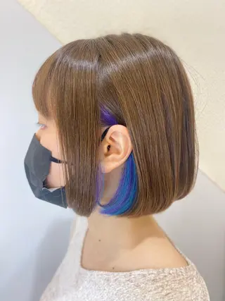 ショート ゆぴ☾‪/推しカラー /ハイトーンのヘアスタイル