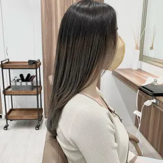 ロング カラー ヘアアレンジ 雅/ダブルカラー/ 白髪ぼかしハイライトのヘアスタイル