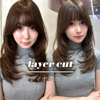 ロング YUI  艶カラー 🍓レイヤー　浦和のヘアスタイル