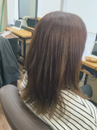 セミロング カラー 村松 和歌子のヘアスタイル
