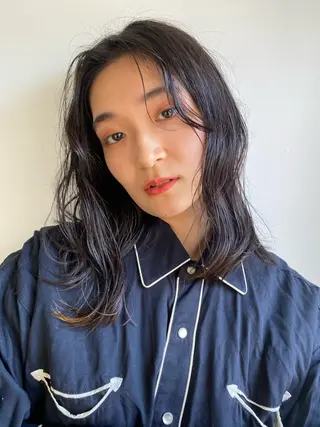 セミロング カラー パーマ Hayashi Shioriのヘアスタイル