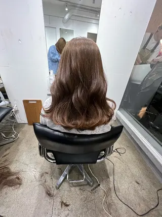 セミロング カラー ✨髪質改善矯正× ブリーチ✨YU-KIのヘアスタイル