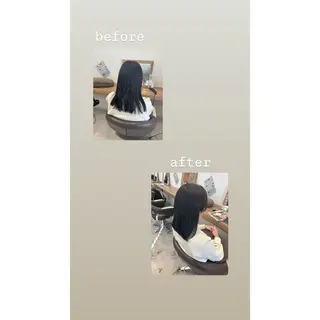 セミロング 阿部 美咲のヘアスタイル