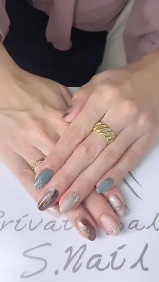 ネイル 大分S.Nail ⟡.*💠🫧のネイルデザイン