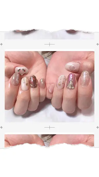ショート カラー ネイル マツエク・マツパ illum hicariのネイルデザイン