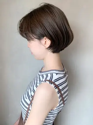 ショート カラー パーマ ヘアアレンジ ITbyALBUM 中野店のヘアスタイル