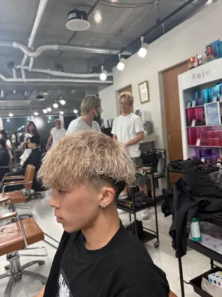 カラー パーマ メンズ 下北沢メンズパーマ 特化園田　楓莉のヘアスタイル