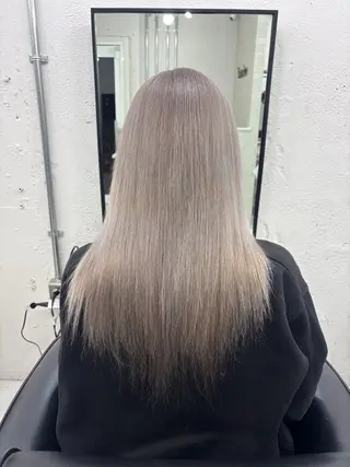 セミロング カラー ブリーチ/エクステ モデル募集中🖤のヘアスタイル