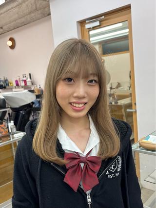 ミディアム カラー yelm府中 ユリのヘアスタイル