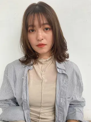 ミディアム カラー ヒラノホナミ 🫧艶髪🫧髪質改善のヘアスタイル