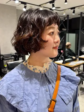 ショート レイヤー/ボブパーマ ⭐️NAOKIのヘアスタイル
